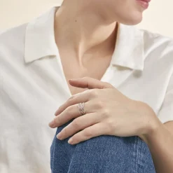 Histoire d'Or Bague Ocean Or Blanc Diamant* Bagues|Bagues Avec Pierre