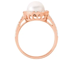 Histoire d'Or Bague Olivia Argent Rose Perle De Culture Et Oxyde De Zirconium* Bagues|Bagues Fantaisie