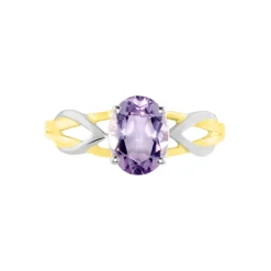 Outlet Histoire d'Or Bague Or Bicolore Bonnie Améthyste or bicolore amethyste violette