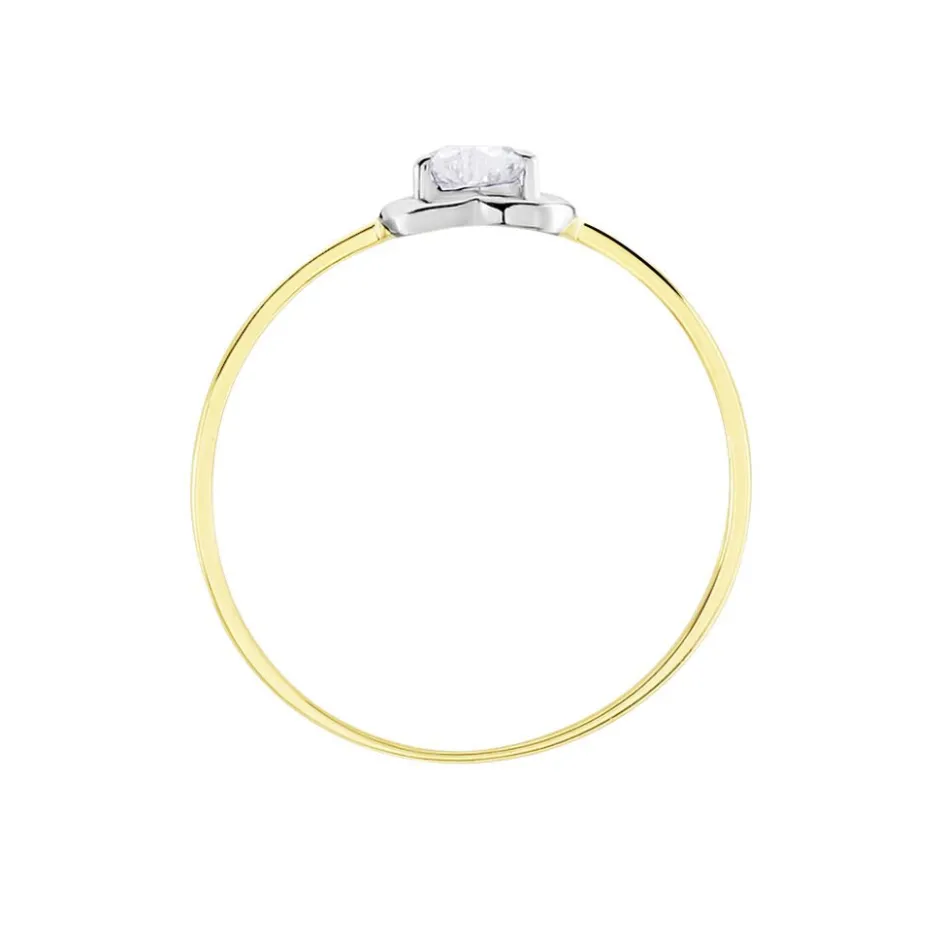 Hot Histoire d'Or Bague Or Bicolore Goulvena Oxyde De Zirconium