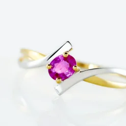 Histoire d'Or Bague Or Bicolore Rosmunda Rubis* Bagues|Bagues Avec Pierre