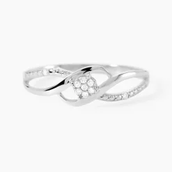 Histoire d'Or Bague Or Blanc Charlotta Diamant* Bagues|Bagues Avec Pierre