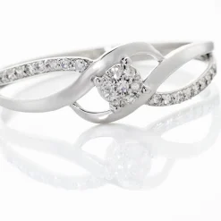 Histoire d'Or Bague Or Blanc Charlotta Diamant* Bagues|Bagues Avec Pierre