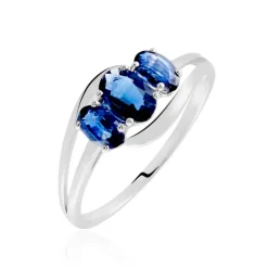 Histoire d'Or Bague Or Blanc Jaire Saphir* Bagues|Bagues Avec Pierre