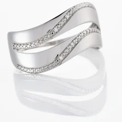 Histoire d'Or Bague Or Blanc Kristiina Diamants* Bagues|Bagues Avec Pierre