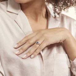 Hot Histoire d'Or Bague Or Blanc Maeva Topaze Oxydes De Zirconium