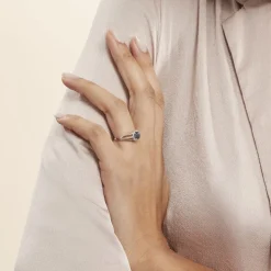 Hot Histoire d'Or Bague Or Blanc Maeva Topaze Oxydes De Zirconium