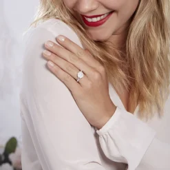 Histoire d'Or Bague Or Blanc Mirel Oxyde* Bagues|Bagues Avec Pierre