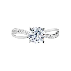 Online Histoire d'Or Bague Or Blanc Ofelie Solitaire Oxyde or blanc oxyde