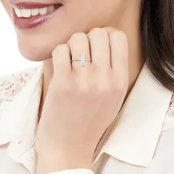 Histoire d'Or Bague Or Blanc Oxyde De Zirconium* Bagues|Bagues Avec Pierre