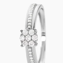 Histoire d'Or Bague Or Blanc Rosalane Diamants