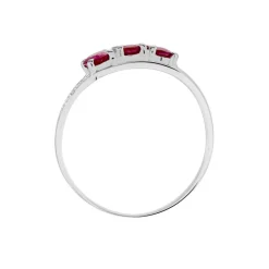 Histoire d'Or Bague Or Blanc Rubis* Bagues|Bagues Avec Pierre