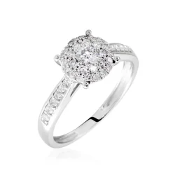Outlet Histoire d'Or Bague Or Blanc  Shirlene Diamant Synthetique