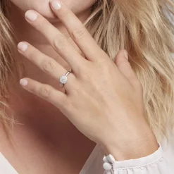 Outlet Histoire d'Or Bague Or Blanc  Shirlene Diamant Synthetique