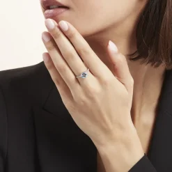 Histoire d'Or Bague Or Blanc Terese Topaze Oxydes De Zirconium* Bagues|Bagues Avec Pierre