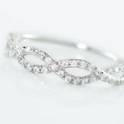 Online Histoire d'Or Bague Or Blanc Triston Oxyde De Zirconium