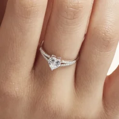 New Histoire d'Or Bague Or Blanc Zandra Oxyde De Zirconium