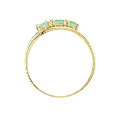 Discount Histoire d'Or Bague Or Jaune Abelard Emeraudes Diamants or jaune emeraude