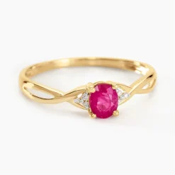 Online Histoire d'Or Bague Or Jaune Cassie Rubis Et Diamant or jaune rubis