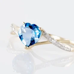 Outlet Histoire d'Or Bague Or Jaune Clothilde Topaze Oxydes De Zirconium or jaune topaze london blue