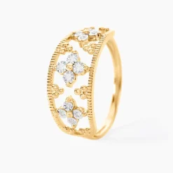 Histoire d'Or Bague Or Jaune Eternal Spring 3 Fleurs Diamants* Bagues|Bagues Avec Pierre