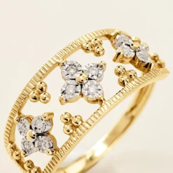 Histoire d'Or Bague Or Jaune Eternal Spring 3 Fleurs Diamants* Bagues|Bagues Avec Pierre