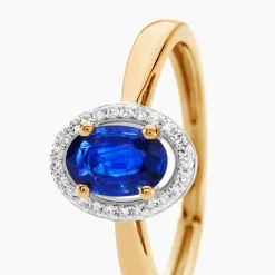 Histoire d'Or Bague Or Jaune Goulwen Saphir Ovale Et Diamants* Bagues|Bagues Avec Pierre