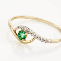 New Histoire d'Or Bague Or Jaune Karmele Emeraude or jaune emeraude