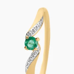 Discount Histoire d'Or Bague Or Jaune Levenez Emeraude