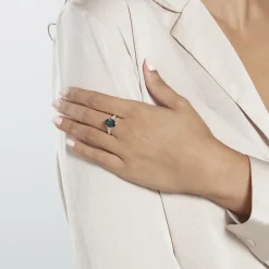 Discount Histoire d'Or Bague Or Jaune Marie-camille Topaze Oxydes De Zirconium or jaune topaze london blue