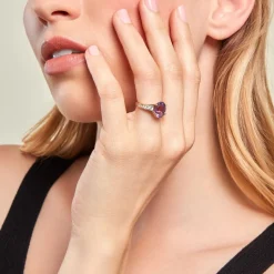 Outlet Histoire d'Or Bague Or Jaune Marie-camille Améthyste Oxydes De Zirconium or jaune amethyste violette