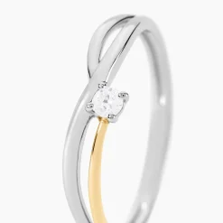 Outlet Histoire d'Or Bague Or Jaune Oxyde De Zirconium