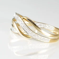 New Histoire d'Or Bague Or Jaune Rodhia Diamants