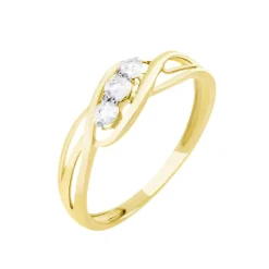 Discount Histoire d'Or Bague Or Jaune Shaleana Oxydes De Zirconium