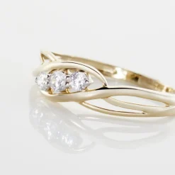 Discount Histoire d'Or Bague Or Jaune Shaleana Oxydes De Zirconium