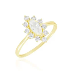 Histoire d'Or Bague Or Jaune Vladimira Oxyde De Zirconium