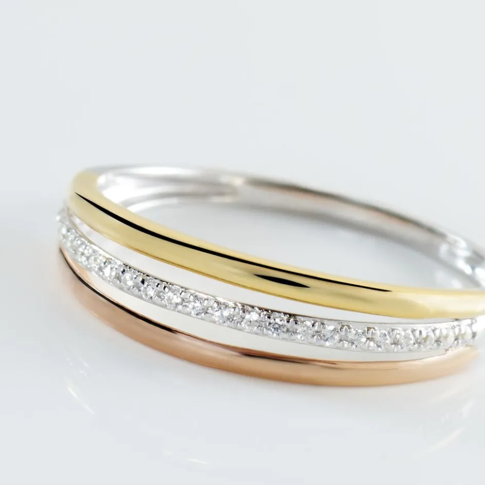 Best Histoire d'Or Bague Or Tricolore Vanadis Diamants