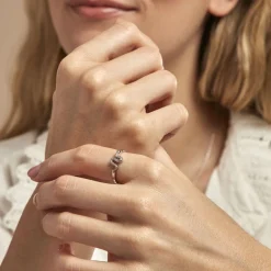 New Histoire d'Or Bague Oria Argent Blanc