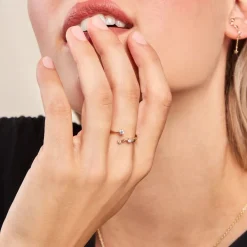 Outlet Histoire d'Or Bague Orion Or Jaune Oxyde De Zirconium