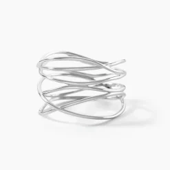 Histoire d'Or Bague Paros Argent Blanc