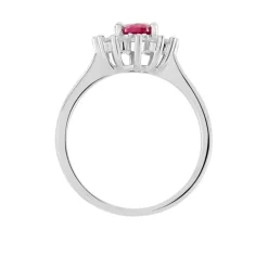 Histoire d'Or Bague Perez Argent Blanc Oxyde De Zirconium argent blanc oxyde rouge