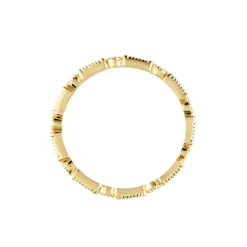 New Histoire d'Or Bague Plaqué Or Etna Oxyde De Zirconium