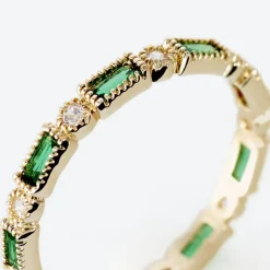 New Histoire d'Or Bague Plaqué Or Etna Oxyde De Zirconium