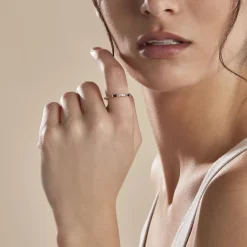 Clearance Histoire d'Or Bague Plaqué Or Jaune Calvin Oxyde De Zirconium plaqué or jaune verre bleu