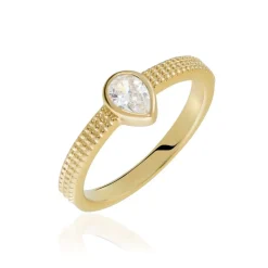 Histoire d'Or Bague Plaqué Or Lame Oxyde De Zirconium* Bagues|Bagues Fantaisie