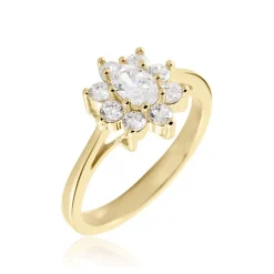 Online Histoire d'Or Bague Plaqué Or Mahats Oxyde De Zirconium