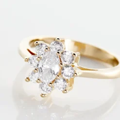 Online Histoire d'Or Bague Plaqué Or Mahats Oxyde De Zirconium