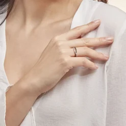 New Histoire d'Or Bague Prudentia Argent Blanc Oxyde De Zirconium