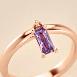 Histoire d'Or Bague Purple Mood Argent Rose Oxyde De Zirconium* Bagues|Bagues Fantaisie
