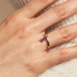 Histoire d'Or Bague Purple Mood Argent Rose Oxyde De Zirconium* Bagues|Bagues Fantaisie